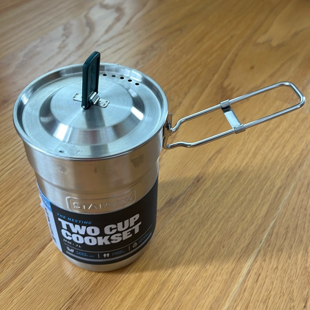 Stanley 2 cup boiling heating cookset cups NWT